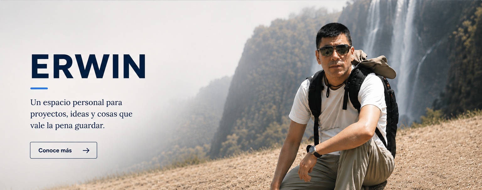 Erwin en un paisaje natural
